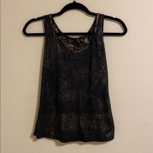 Black & Gold Tank Top by Material Girl Size M EUC